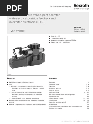 18、21、23 Directional Control Valves, Pilot-Operated With Electrical