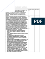 Grading Rubric Major Assignment B Paper