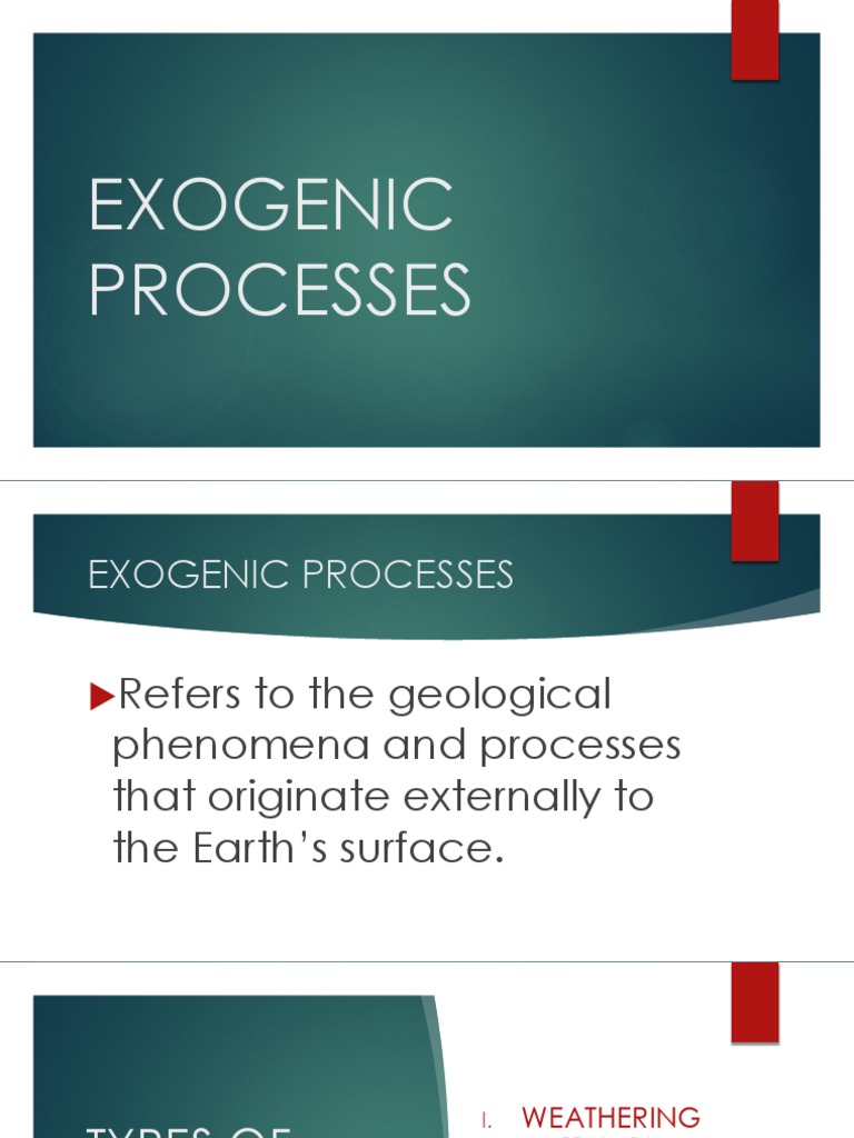 Exogenic Processes Group 2 | PDF | Weathering | Erosion