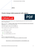 Oracle Change Initial Password With Sqlplus – Jaehoo Weblog