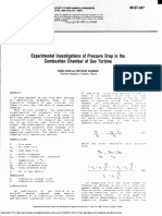 Experimental Investigations of Pressure Drop in The Combustion Chamber of Gas Turbine