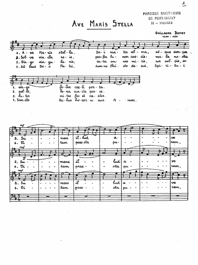 Ave Maris Stella Dufay
