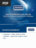 South African Coalfields: Resources & Reserves, Developments & Challenges