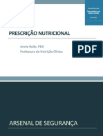 PRESCRIÇÃO NUTRICIONAL. Annie Bello, PHD Professora de Nutrição Clínica PDF