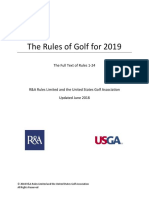 Rules of Golf For 2019 PDF