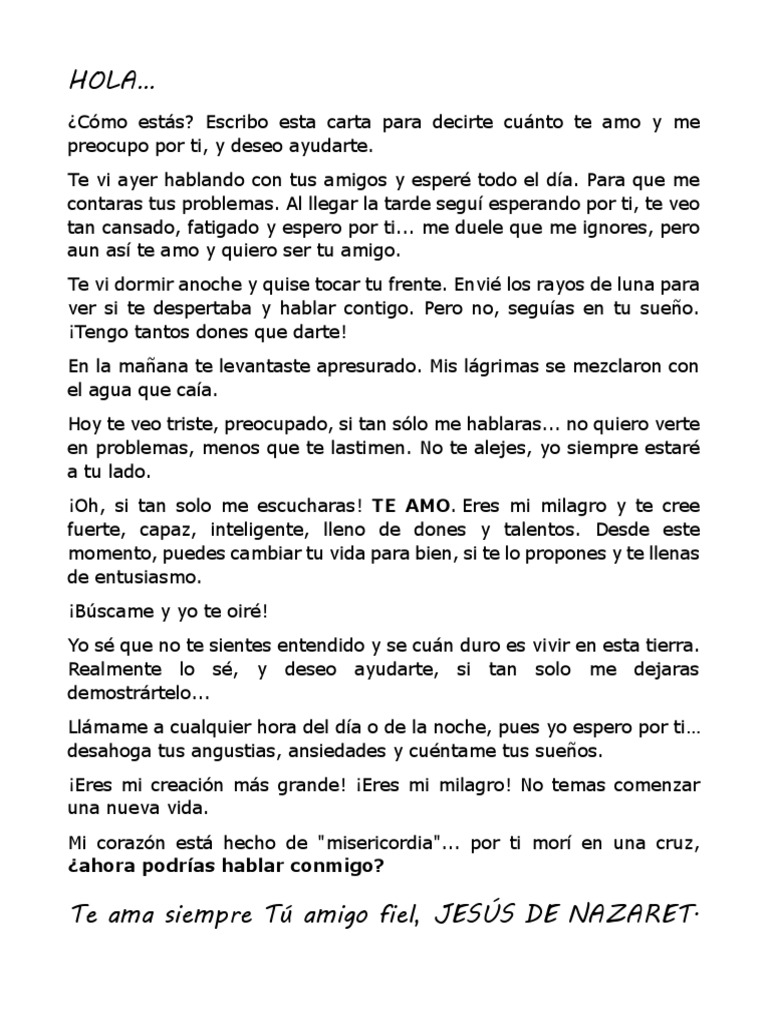 Carta de Jesús para Ti PDF