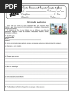 Avaliação de Leitura Do -Livro o Mistério Da Ilha