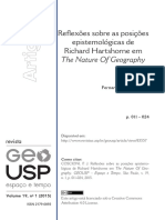 COSCIONI, Fernando J. Reflexões Sobre As Posições Epistemológicas de Richard Hartshorne em The Nature of Geography