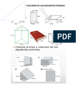 Area y Volumen de Prismas