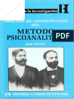 Libro JOSE PERREZ - Proceso Constitución Método Psicoanalítico PDF