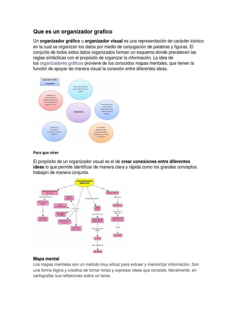 Que Es Un Organizador Grafico