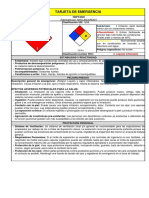 Tarjeta de Emergencia de Heptano y Hexano