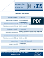 Calendario Escolar 2019-I