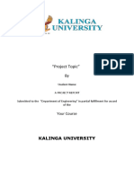 Kalinga University Project Guidelines