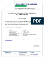 Notification NTA UGC NET June 2019 PDF