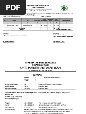 Contoh Kwitansi Induk Dan Daftar Tanda Terima