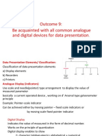 Outcome 9: Be Acquainted With All Common Analogue and Digital Devices For Data Presentation