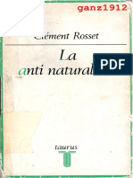 Rosset Clement La Anti Naturaleza Elementos para Una Filosofiacutea Traacutegica Por Ganz1912 PDF