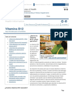 Vitamina B12 — Datos en Español