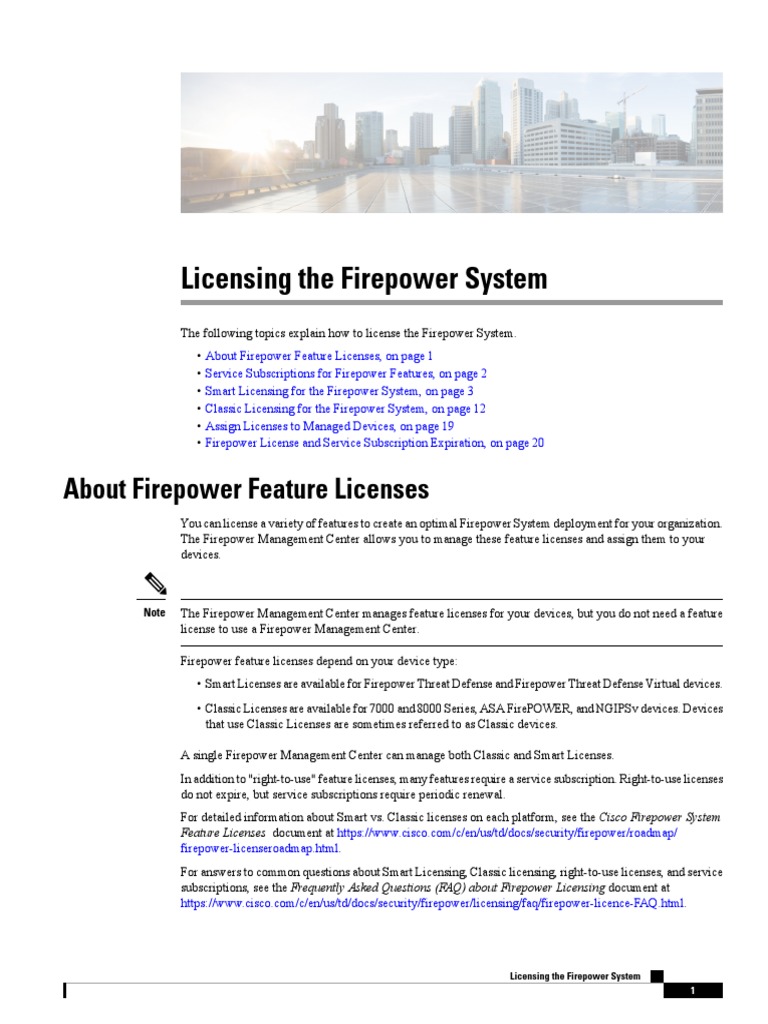 Firepower System Licensing Overview | PDF | Malware | Computer Network