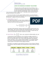 Determination of Subsurface Velocity PDF