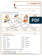 Worksheets Birthdays Answers