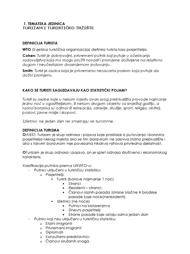 Ekonomika Turizma | PDF