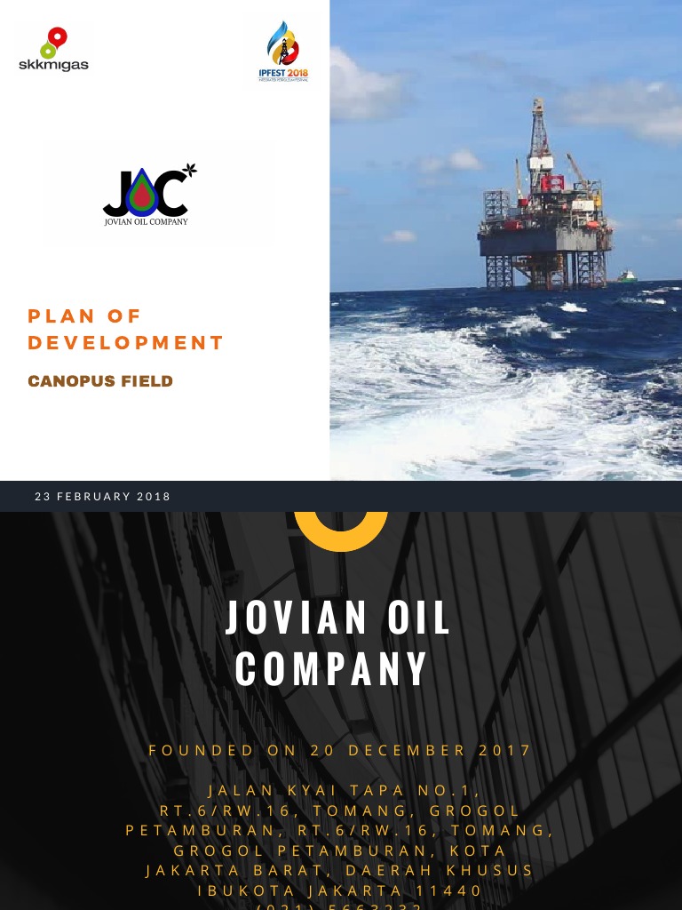Plan Of Development Pdf Petroleum Reservoir Oil Well