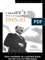 Robert Pearce - Atlee's Labour Governments 1945-51 (Lancaster Pamphlets)