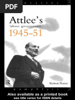 Robert Pearce - Atlee's Labour Governments 1945-51 (Lancaster Pamphlets)