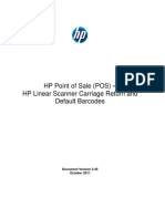 HP Linear Barcode Scanner Default and Carriage Return Barcodes
