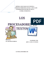 Ensayo Procesadores de Texto