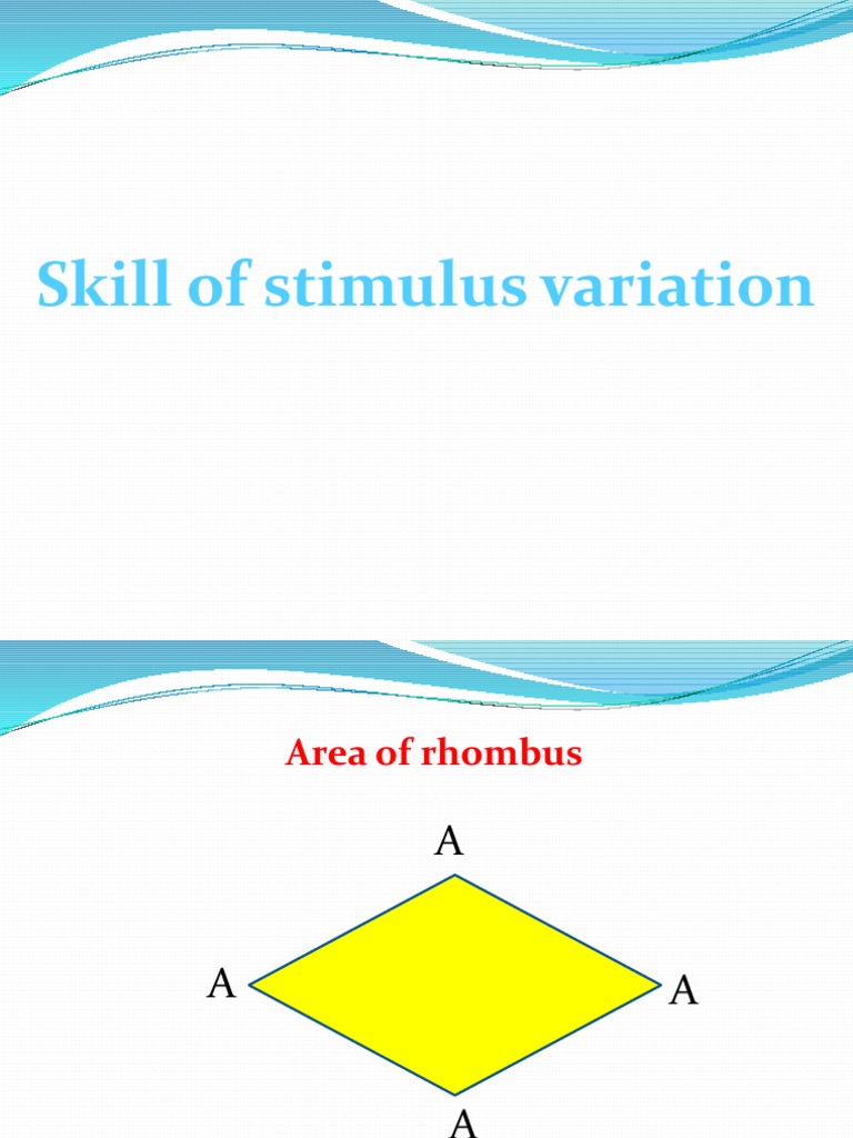 Area Calculation of a Rhombus | PDF