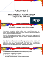 Pertemuan 3: Kaidah Asosiasi, Pencarian Pola Sequensial, Dan Data