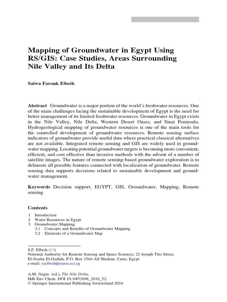 Ground Water in Egypt | PDF | Groundwater | Aquifer