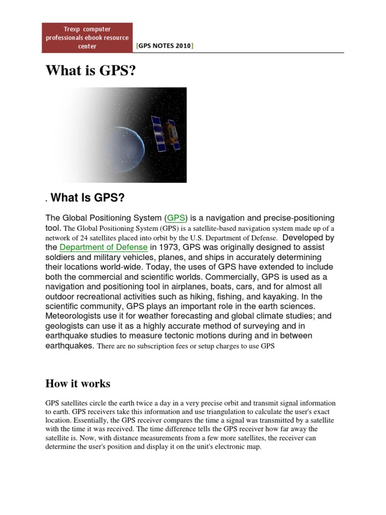 What Is GPS? | PDF | Global Positioning System | Satellite