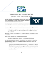 Response To The Maine Democratic Party's Lies About Eliot Cutler's Environmental Record