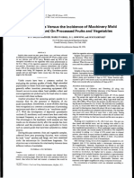 Viable Counts Versus The Incidence of Machinery Mold On Processed Fruits and Vegetables