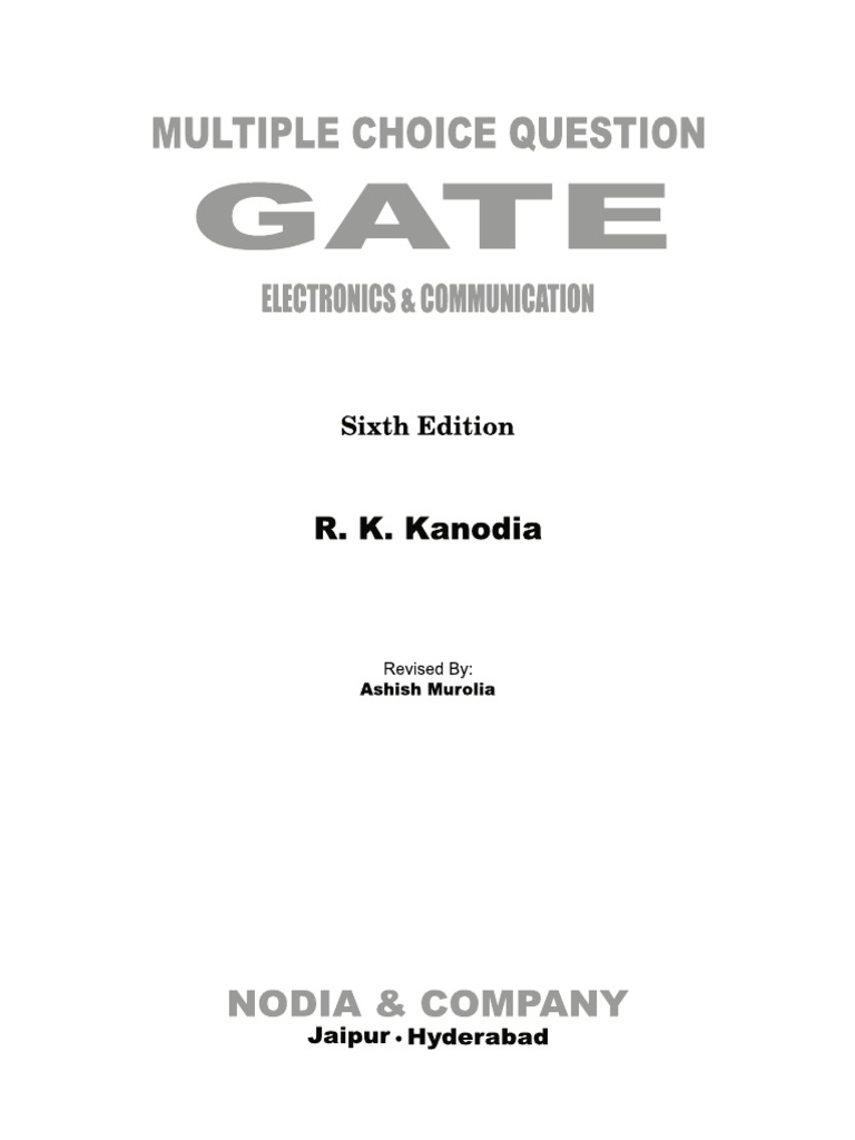 Gate Mcqs Sample PDF Bipolar Junction Transistor Amplifier