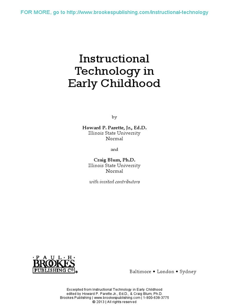 Instructional Technology | PDF | Educational Technology | Early ...