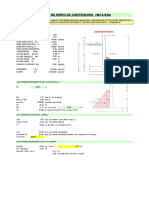 Calculo de Muro de Contencion de Concreto Armado Excel