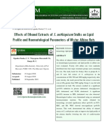 Effect of Ethanol Extracts of S. Aethiopicum on Lipid