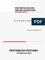 Slide MK Peng. Sosiologi - 1-2016