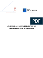 Análisis Económicos Del Mercado Español de Artes Escénicas PDF