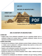 ARC 213 History of Architecture Lecture Notes