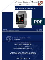 IMPIEGO MISURE DI FREQUENZA STUDI EPIDEMIOLOGICI