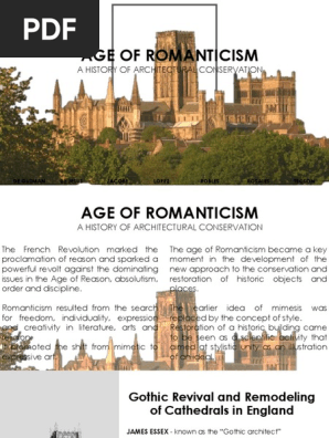 Age Of Romanticism Pdf Gothic Architecture Romanticism