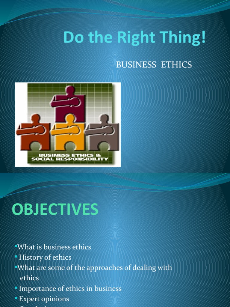 Do The Right Thing!: Business Ethics | PDF | Business Ethics | Federal ...