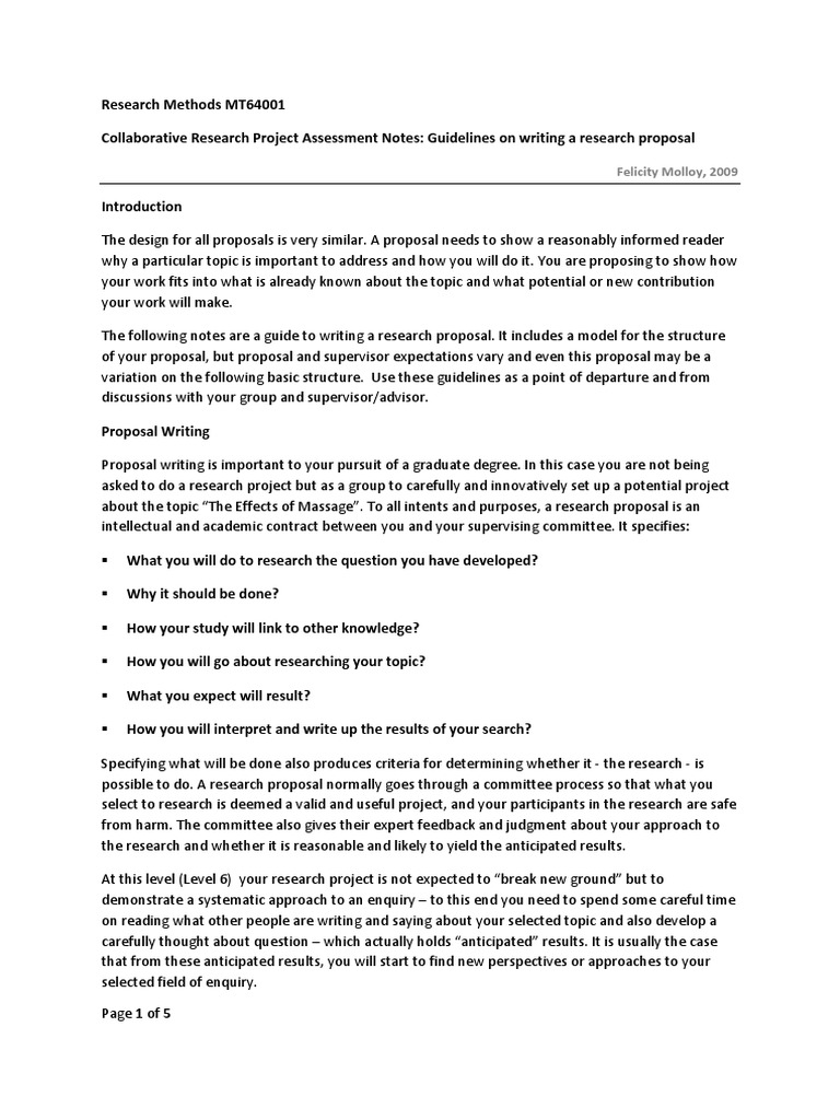 Guidelines On Writing A Research Proposal – SYXR