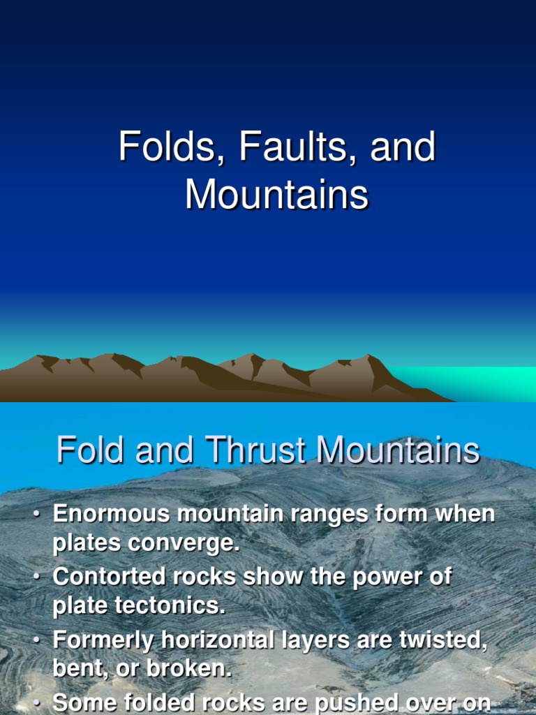 Faults and Folds in Mountain Formation | PDF | Fault (Geology) | Plate ...